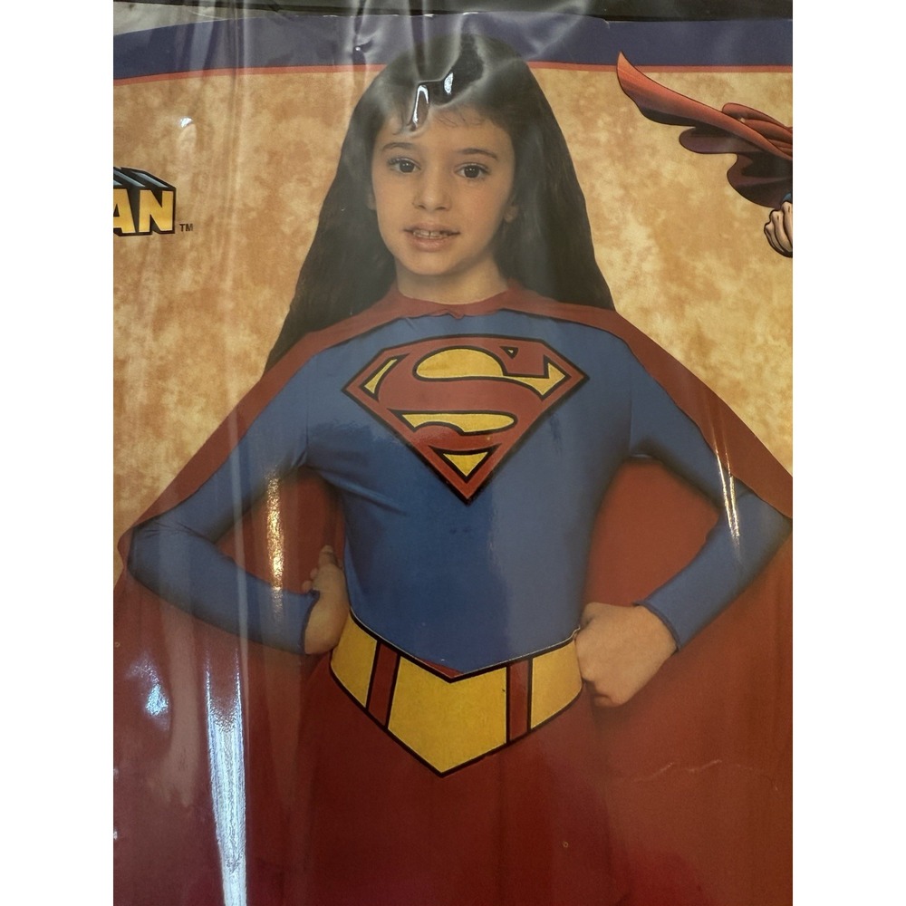 NWT SUPERGIRL COSTUME Med Size 8-10 Girls Rubies New In Bag Halloween Superhero - Picture 4 of 6